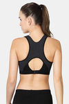 Vstar Cotton Sports Bra With Removable Padding - Charcoal Melge Black — thumbnail 3